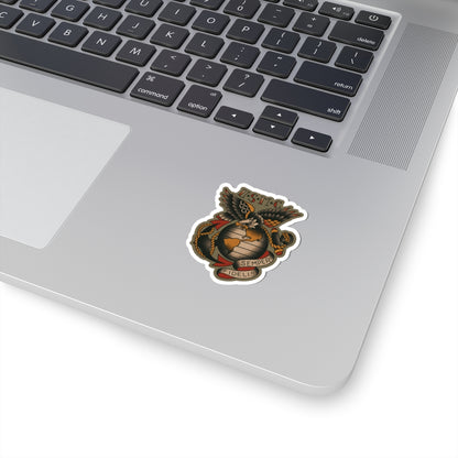 USMC Vintage Tattoo Sticker - Kiss-Cut Stickers