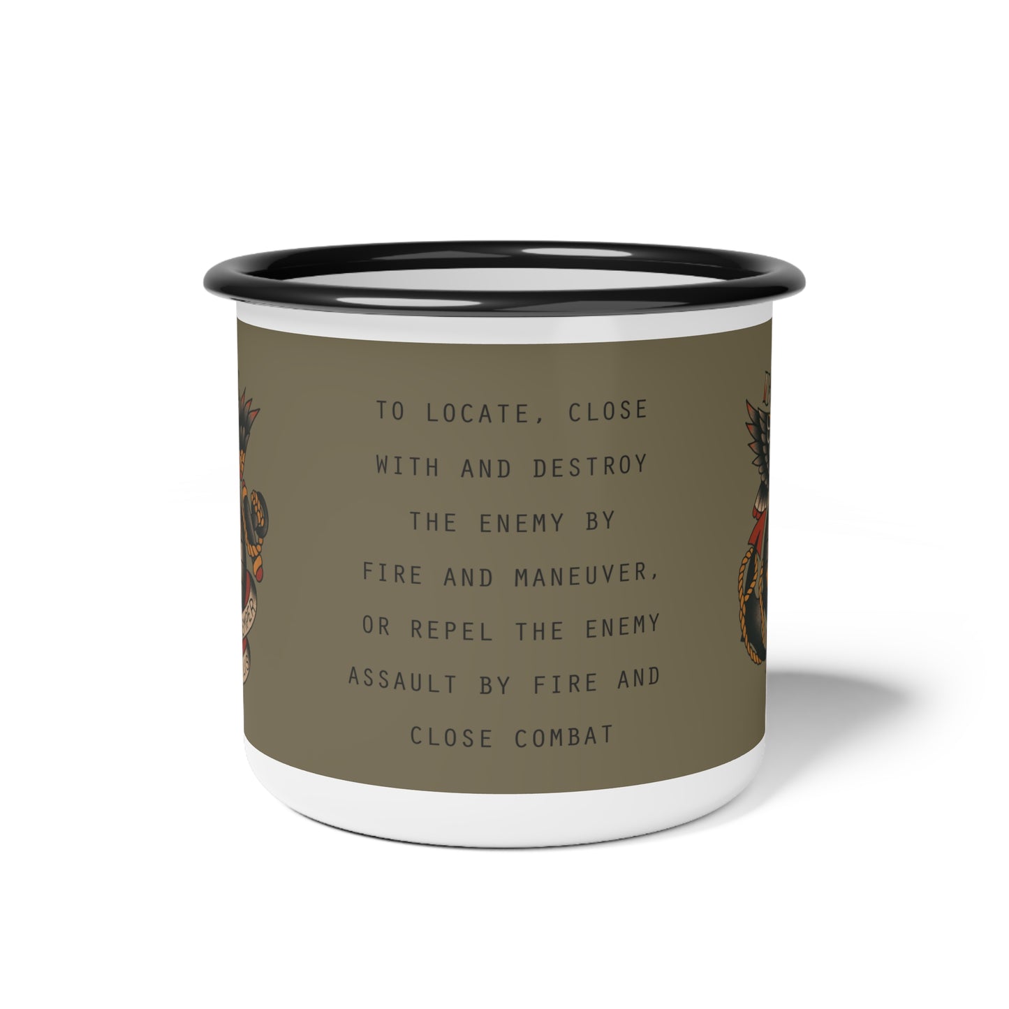 Enamel Mug - USMC Vintage Tattoo Enamel Mug