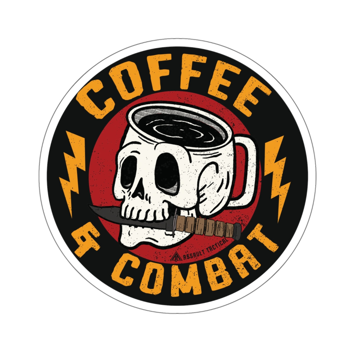 Coffee and Combat Sticker – Assault Tactical