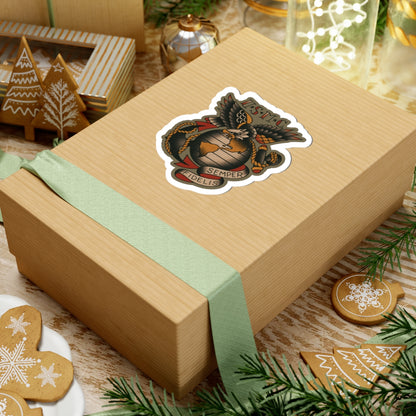 USMC Vintage Tattoo Sticker - Kiss-Cut Stickers