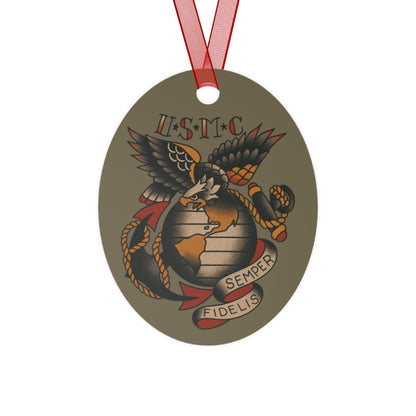 USMC Rifle Squad Metal Ornament