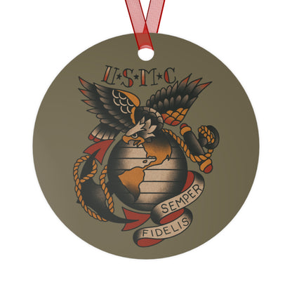 USMC Rifle Squad Metal Ornament