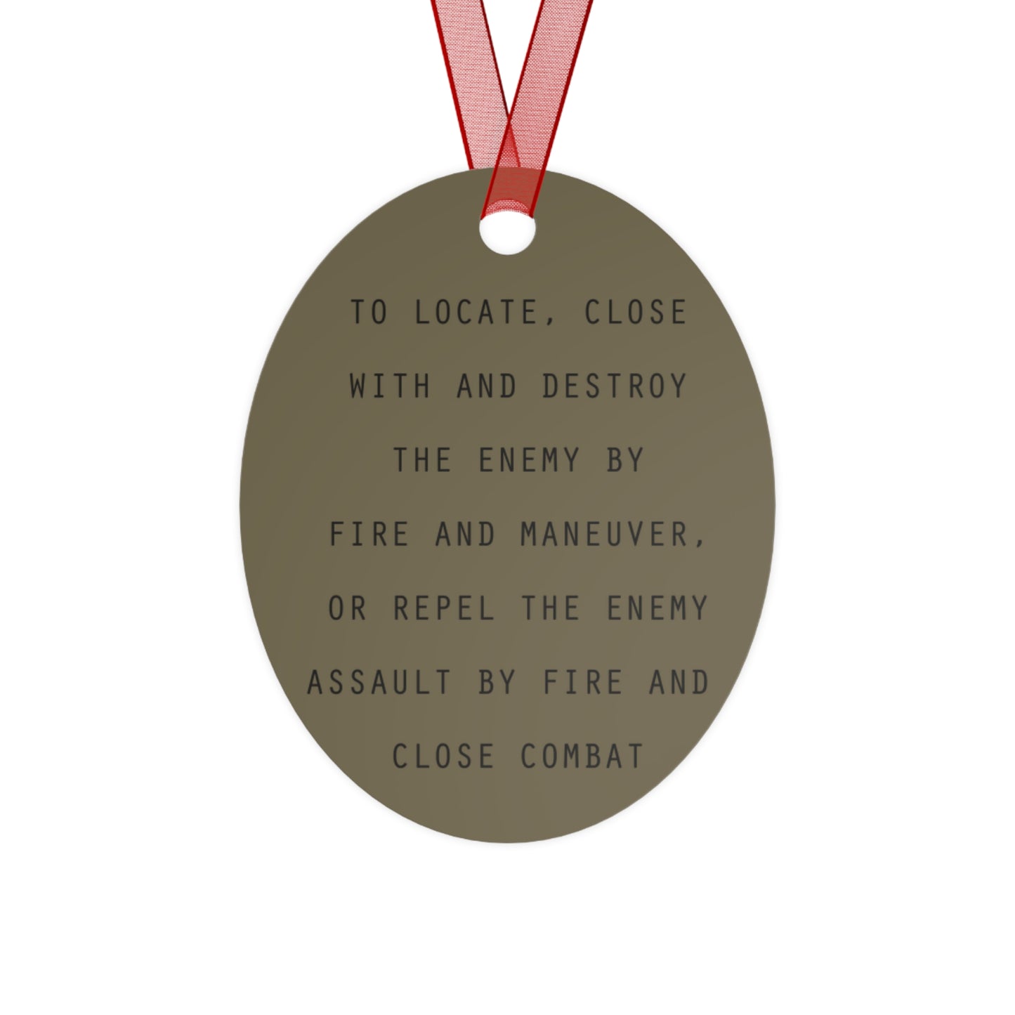 USMC Rifle Squad Metal Ornament