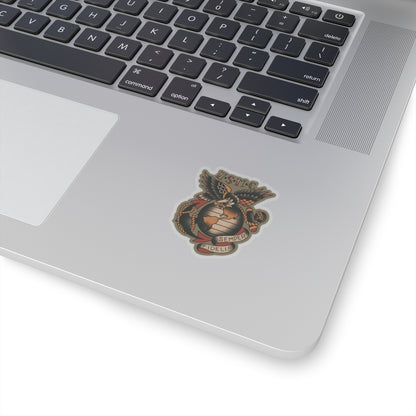 USMC Vintage Tattoo Sticker - Kiss-Cut Stickers