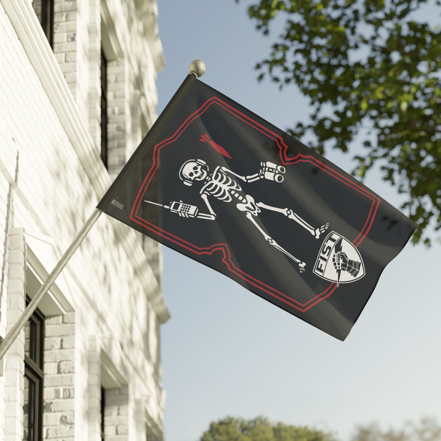 FISTER FO forward observer black beard flag